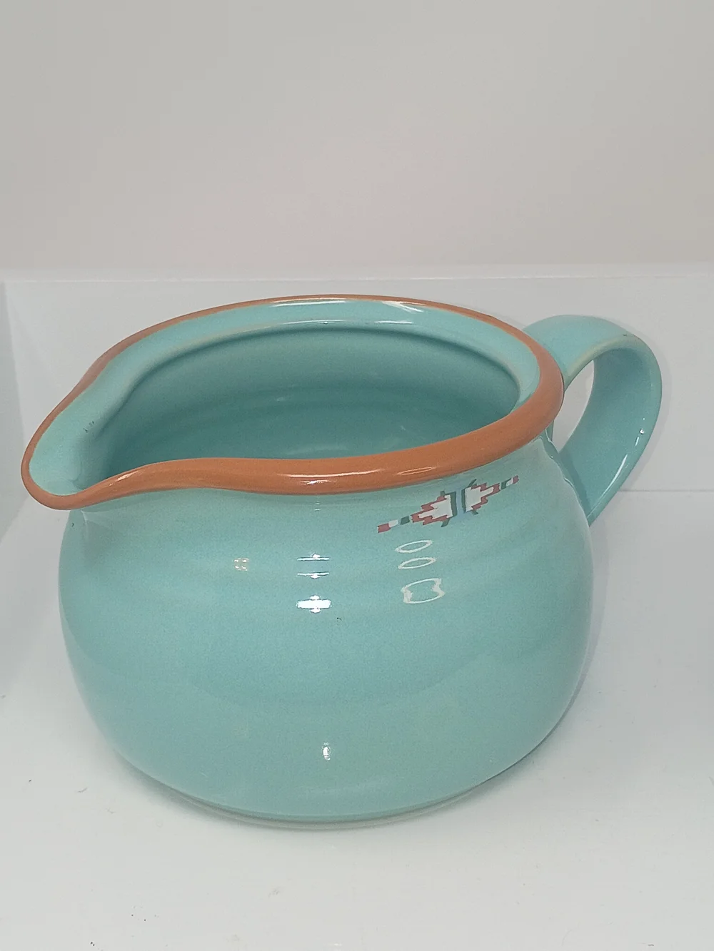 Noritake Boulder Ridge 8674 Aqua Stoneware Creamer & Open Sugar Bowl Set